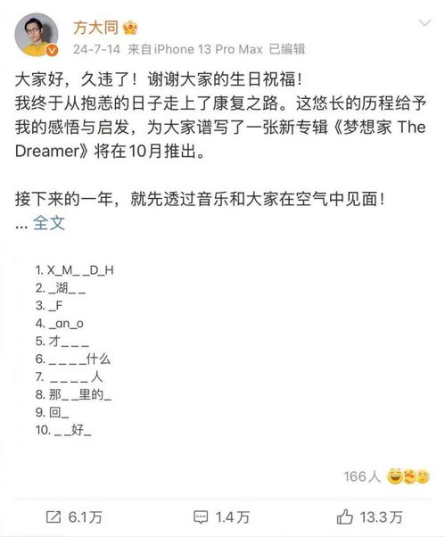 方大同曾因气胸多次住院 方大同曾因气胸多次住院