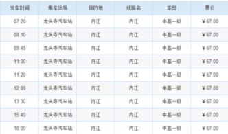 海宁到内江汽车票多少钱(海宁到内江汽车票价查询，旅途成本与考量因素)